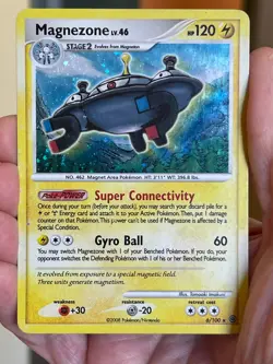 POKEMON MAGNEZONE LV.46 6/100 RARE COSMOS HOLOFOIL STORMFRONT MP CARD - Image 1