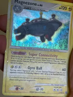 POKEMON MAGNEZONE LV.46 6/100 RARE COSMOS HOLOFOIL STORMFRONT MP CARD - Image 3