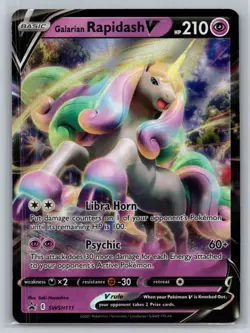 SWSH: Sword & Shield Promo Cards #SWSH111 Galarian Rapidash V - Image 1