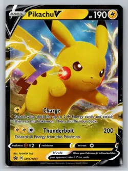 SWSH: Sword & Shield Promo Cards #SWSH061 Pikachu V - Image 1