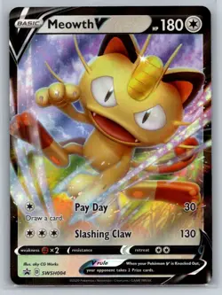 SWSH: Sword & Shield Promo Cards #SWSH004 Meowth V - Image 1