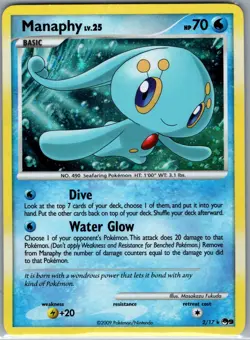 Manaphy 2/17 Holo POP Series 9 - Pokemon Card - LP - Image 1