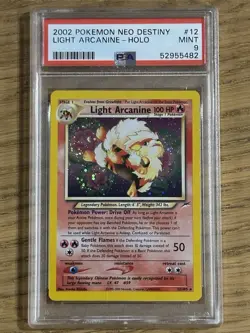 Pokemon Card Light Arcanine 12/105 Neo Destiny Holo Rare Neo Destiny PSA 9 MINT - Image 3