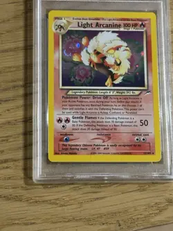 Pokemon Card Light Arcanine 12/105 Neo Destiny Holo Rare Neo Destiny PSA 9 MINT - Image 5