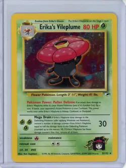 Erika's Vileplume Pokemon 2000 Gym Heroes Holo Rare WOTC NM - Image 1