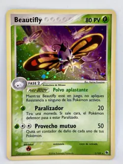SPANISH Beautifly 2/109 HOLO EX Ruby & Sapphire 2004 Pokemon Card NM 🦋 - Image 1