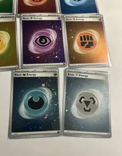 Pokemon 151 8 card lot - All Cosmos Holo Energies 001-008 NM - SWIRLS - Image 2