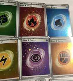 Pokemon 151 8 card lot - All Cosmos Holo Energies 001-008 NM - SWIRLS - Image 3