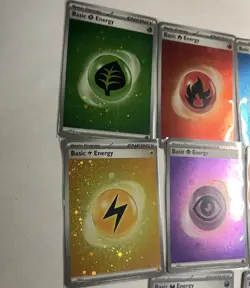 Pokemon 151 8 card lot - All Cosmos Holo Energies 001-008 NM - SWIRLS - Image 4
