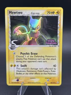 Pokemon Mewtwo Delta Species Rare Reverse Holo 24/110 EX Holon Phantoms MP - Image 1