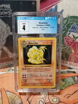1999 Pokemon Base Set Shadowless Ninetales Holo 12/102 CGC 4 - PSA BGS - POP 47 - Image 1
