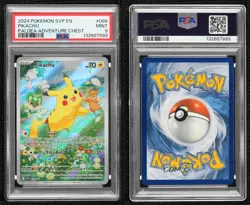 Pikachu (Paldea Adventure Chest) Holo Pokemon Scarlet & Violet Black Star PSA 9 - Image 3