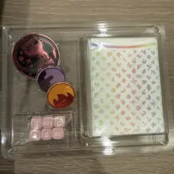 Pokemon Scarlet & Violet 151 UPC Mew Play Mat, Deck Box , Coins - Image 2