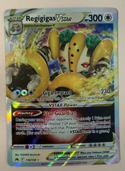 POKEMON TCG Regigigas VSTAR 114/159 Crown Zenith Holo - Image 1
