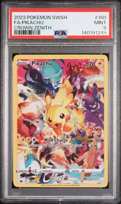 2023 Pokemon Sword And Shield Crown Zenith Pikachu Fa Crown Zenith PSA 9 #160 - Image 1