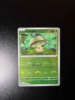 English Pokemon TCG Sv: Black Bolt Foongus Pokeball Reverse Holo 010/086 NM/M - Image 1