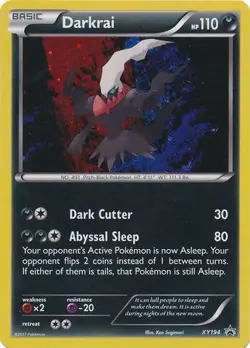 Moderately Played, English - 1 x Pokemon Darkrai - XY194 - Holo Promo XY Promos - Image 1