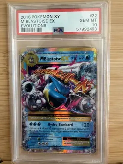2016 Pokemon XY Evolutions M Blastoise EX #22 PSA 10 GEM MINT - Image 1