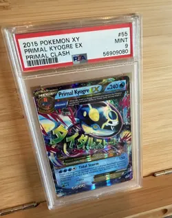 2015 Pokemon XY Primal Clash Primal Kyogre EX 55/160 PSA 9 MINT Graded Holo Rare - Image 2