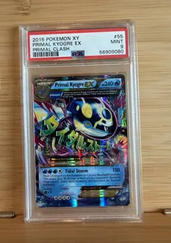 2015 Pokemon XY Primal Clash Primal Kyogre EX 55/160 PSA 9 MINT Graded Holo Rare - Image 3
