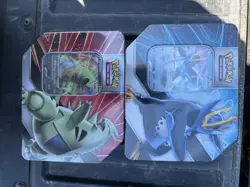 2 COUNT LOT - Pokemon TCG Tyranitar V + Empoleon V Strikers Tins 2021 - Image 1