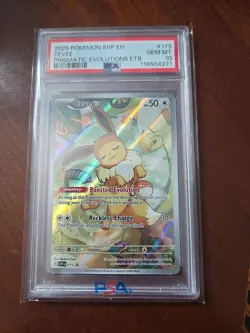 2025 Pokemon Prismatic Evolutions ETB Eevee #173 Black Star Promo PSA 10 - Image 1