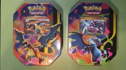Pokemon Charizard/Mega Charizard X & Y Tin Set Lot of 2 New & Sealed - Image 1