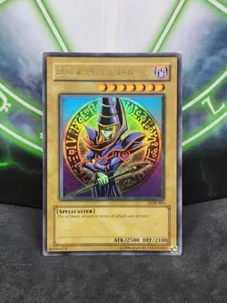 Yugioh Dark Magician LOB-005 Ultra Rare Original Print LP Faded - Image 1