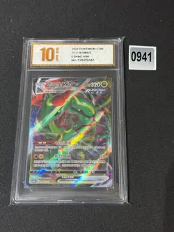 2024 PTCG Pokemon Card S-Chinese cs4bC 098/132 RRR Rayquaza V Grade 10 - Image 1