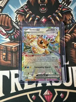 Pokemon Eevee EX Tera Card with Rainbow DNA Ability Basic 174 - Image 1