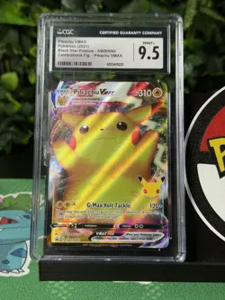 CGC 9.5 Pikachu VMAX #SWSH062 Pokemon Sword & Shield Black Star Promo Card - Image 3