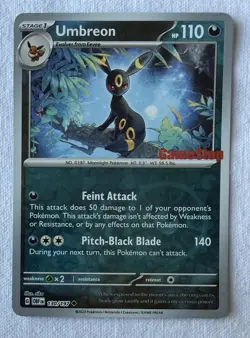 Pokemon UMBREON GameStop Exclusive 130/197 Card 2023 CENTERED Beauty - Image 1