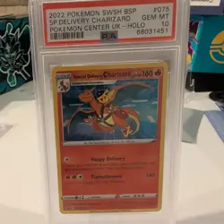 Pokemon 2022 Special Delivery Charizard SWSH075 Promo PSA 10 Holo Card - Image 1
