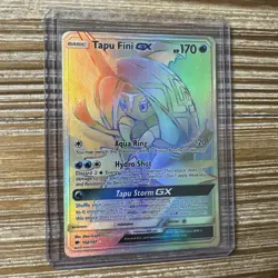 Tapu Fini GX 152/147 Burning Shadows Off Center Pokemon Card OC LP-NM - Image 1
