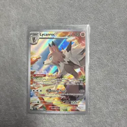 Pokemon TCG Lycanroc Illustration Rare Card 166/159 JTG EN (near mint/mint) - Image 1