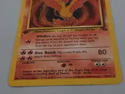 Moltres 1999 Pokemon Fossil 1st Edition Non Holo Card #27 - Image 5