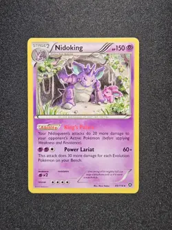 Pokemon TCG Nidoking 45/114 Rare Steam Siege XY Non Holo Card - Image 1