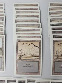 MTG Revised Lands Lot - 35+ Lands - Swamps - LP - Image 3