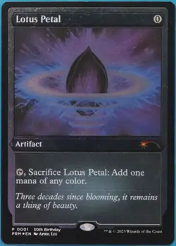 Lotus Petal (30th Anniversary PROMO ETCHED) FOIL NM (513597) ABUGames - Image 1