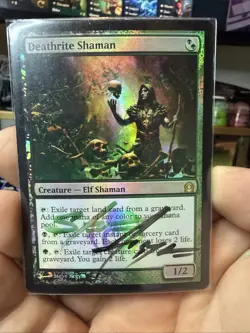 Deathrite Shaman Return to Ravnica Foil Signed By Artist Mtg - Image 1