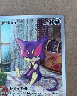 Purrloin - 136/086 - White Flare Holo Illustration Rare Pokemon - NM - English - Image 3