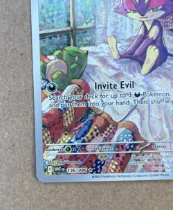 Purrloin - 136/086 - White Flare Holo Illustration Rare Pokemon - NM - English - Image 4