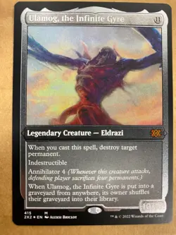 MTG 1x FOIL ETCHED Ulamog, the Infinite Gyre 415 Double Masters 2022 Magic x1 NM - Image 1