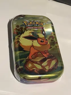 Pokemon Prismatic Evolutions Mini Tin - Leafeon/Flareon/Jolteon Factory Sealed - Image 2