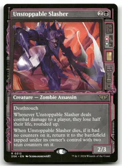 Unstoppable Slasher (Showcase) #312 (NM) Duskmourn DSK Magic MTG - Image 1