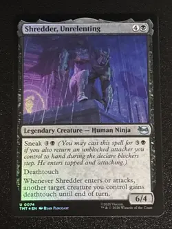 MTG Teenage Mutant Ninja Turtles Shredder, Unrelenting Foil 0074 NM - Image 1