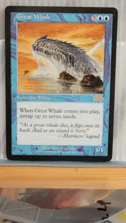 Mtg GREAT WHALE LP Urza's Saga Reserve List 77/350 -Argo- - Image 3