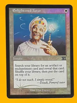 MTG ENLIGHTENED TUTOR (Foil) Arena Promo (OldManMTG 013-091) - Image 1