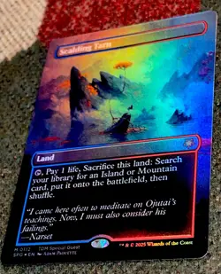 x1 Scalding Tarn SPG MTG 112 FOIL BORDERLESS MYTHIC M/NM 1x - Image 1