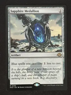 1x MTG Sapphire Medallion - Modern Horizons 3 (MH3) #296 - Magic the Gathering - Image 1